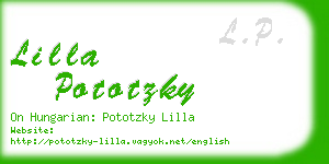 lilla pototzky business card